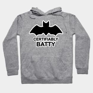 Certifiably Batty Funny Animal Design Hoodie